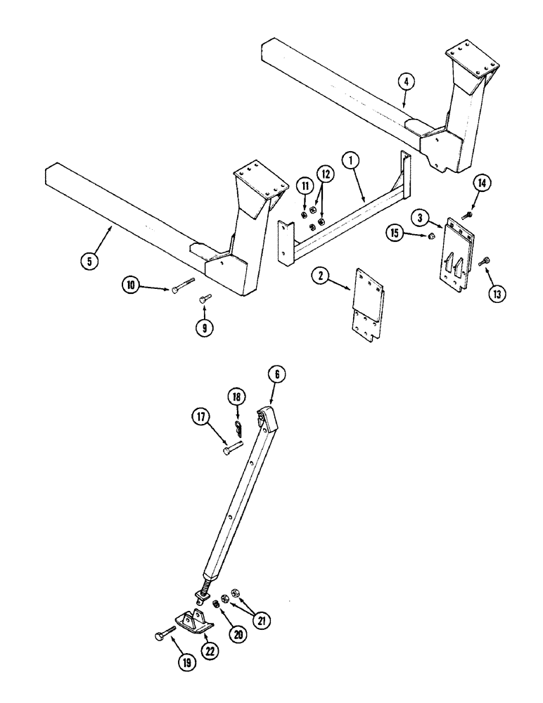 Схема запчастей Case IH 90 - (07A) - MOUNTING BRACKETS ADAPTING KIT, 2090 AND 2290 MFD TRACTORS (82) - FRONT LOADER & BUCKET