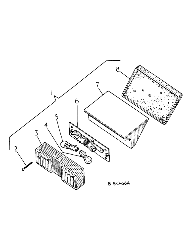 Схема запчастей Case IH 258 - (08-031) - STOP, TAIL AND FLASHER LIGHTS, DE-LUXE LIGHTING FOR MACHINES WITH FLAT TOP FENDERS OR SAFETY CAB (06) - ELECTRICAL