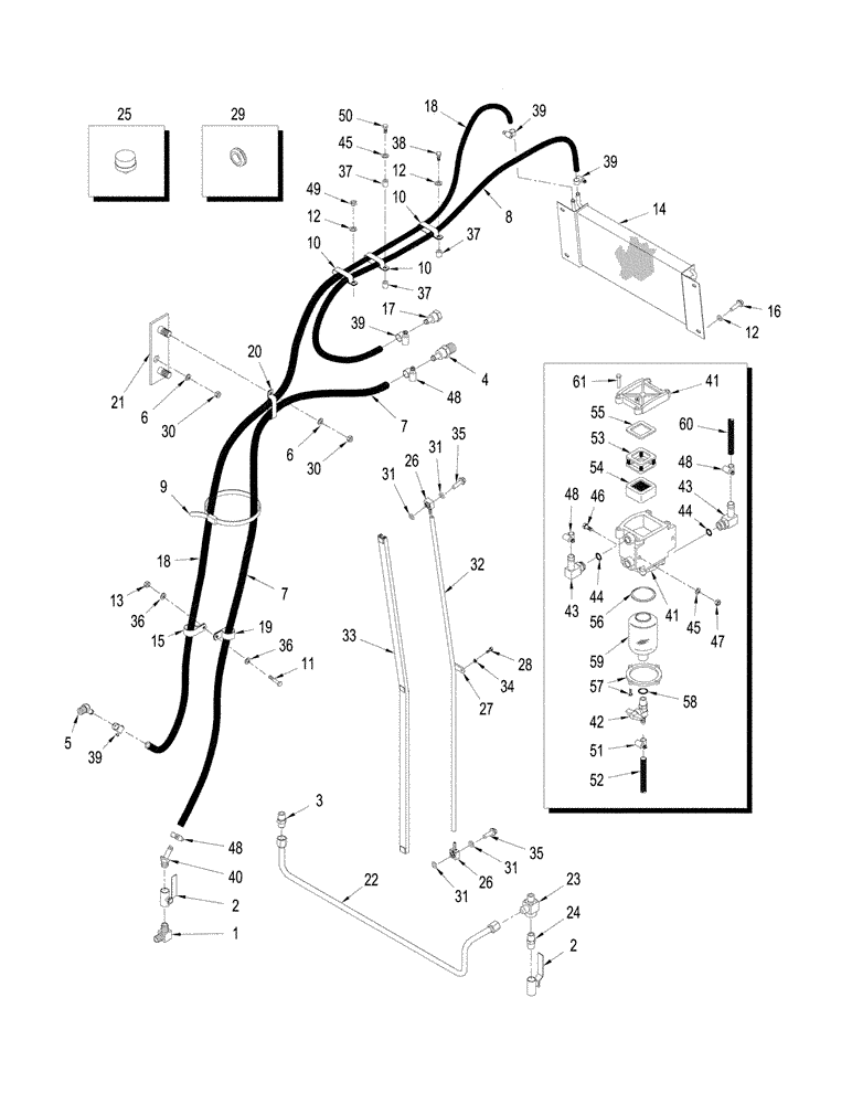 Схема запчастей Case IH STX500 - (03-03) - FUEL LINES (03) - FUEL SYSTEM