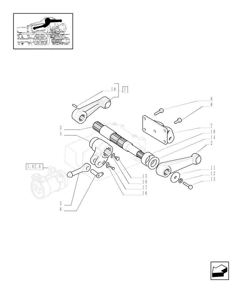 Схема запчастей Case IH JX70 - (1.82.8) - TRANSMISSION SHAFT (07) - HYDRAULIC SYSTEM