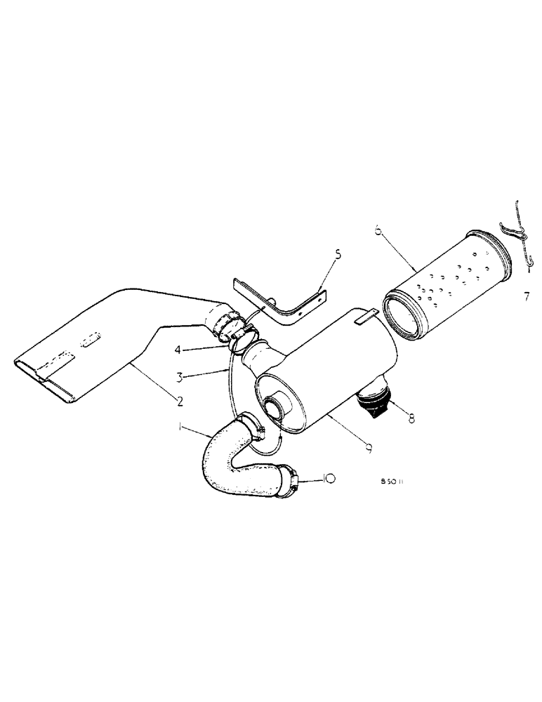 Схема запчастей Case IH 258 - (12-002) - AIR CLEANER AND CONNECTIONS, UP TO 585-3530, UP TO 258 Power
