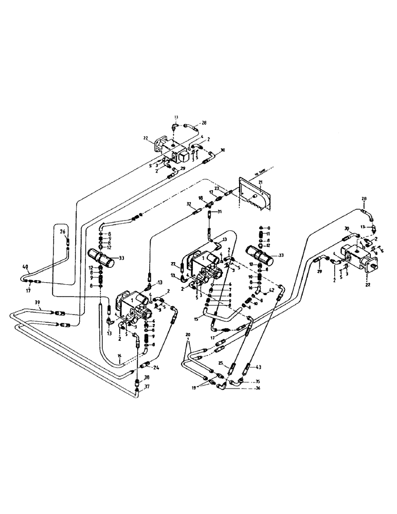 Схема запчастей Case IH 7700 - (B05-92) - HYDRAULICS (CIRCUIT) (HYDROSTATIC TRANS 7700) Hydraulic Components & Circuits