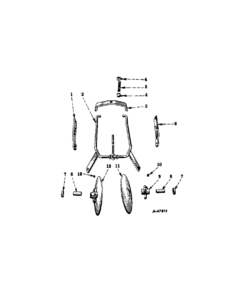 Схема запчастей Case IH 249 - (E-40) - DISK COVERING ATTACHMENT, 1957 TO 1959 