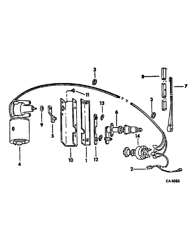 Схема запчастей Case IH 95 - (13-15) - SUPERSTRUCTURE, WINDSHIELD WIPER ATTACHMENT, SERIAL NUMBER 1012 AND ABOVE, FOR OPERATORS CAB (05) - SUPERSTRUCTURE