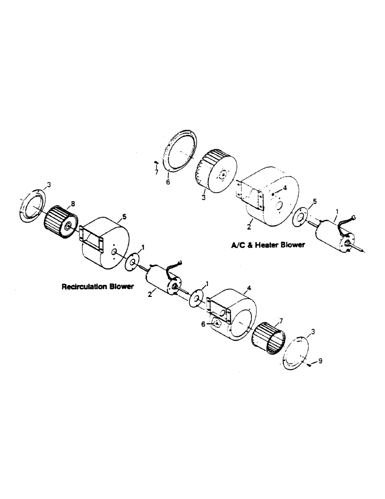 Схема запчастей Case IH 9170 - (03-07) - BLOWER ASSEMBLY (03) - Climate Control