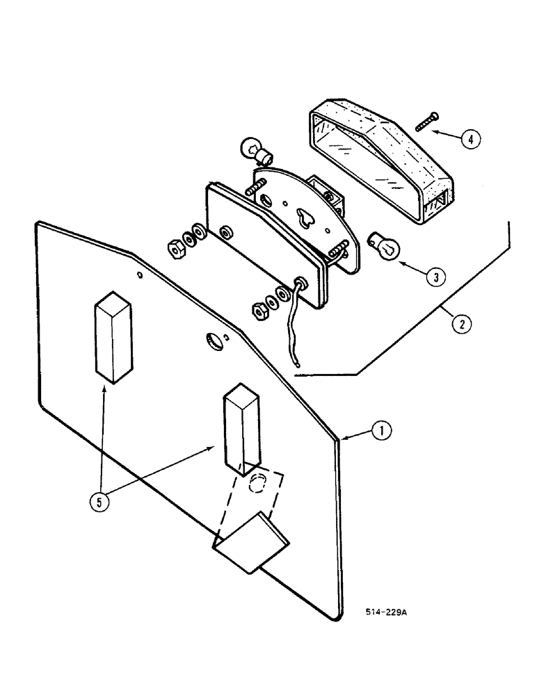 Схема запчастей Case IH 685 - (4-214) - REGISTRATION NUMBER PLATE AND LIGHT (04) - ELECTRICAL SYSTEMS