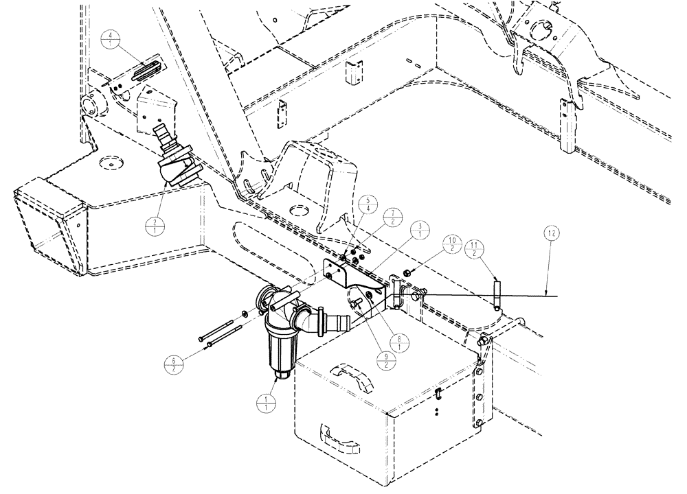 Схема запчастей Case IH SPX4410 - (09-015) - PLUMBING, LO-FLOW MOUNTING Liquid Plumbing