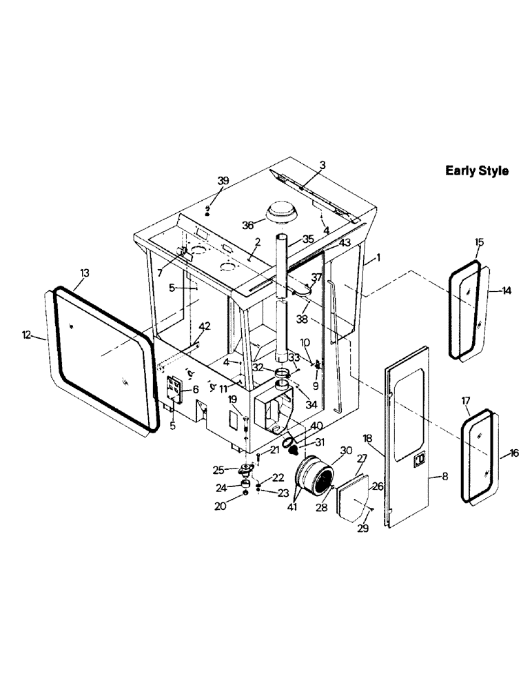 Схема запчастей Case IH PTA280 - (01-01) - CAB (10) - CAB
