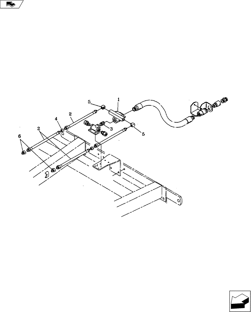 Схема запчастей Case IH 5250 - (35.100.03) - 1-1/4" GROMO III TO TRACTOR (35) - HYDRAULIC SYSTEMS