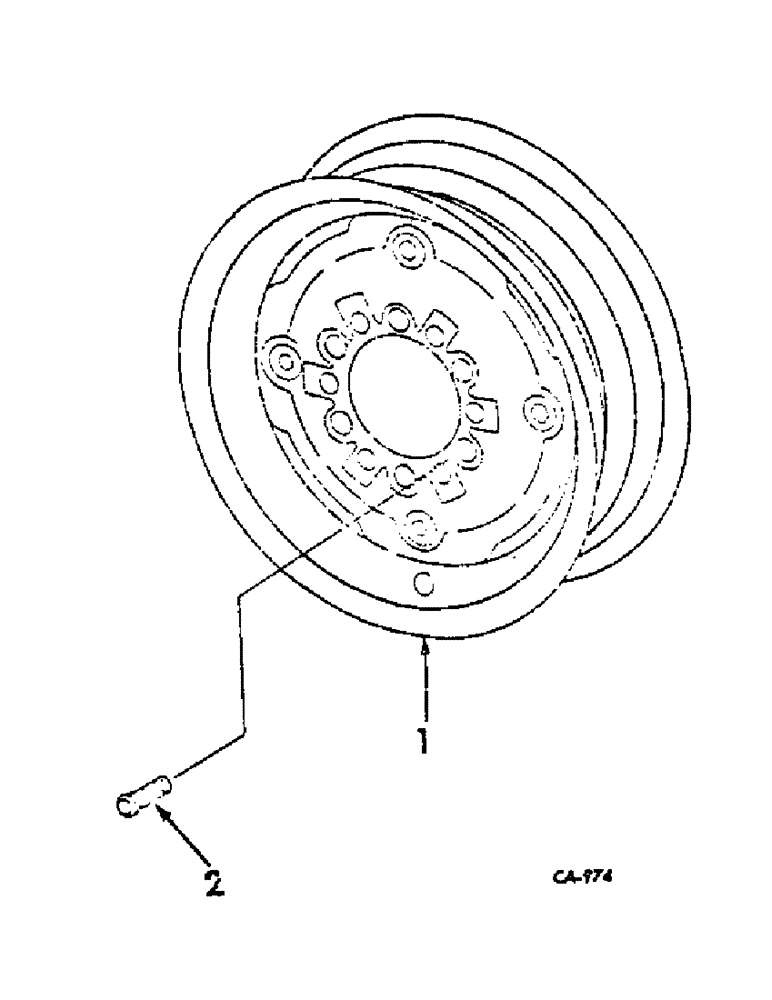 Схема запчастей Case IH 674 - (15-02) - FRONT WHEELS Wheels & Traction