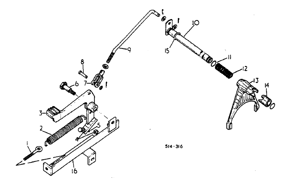 Схема запчастей Case IH 884 - (07-026) - DIFFERENTIAL LOCK, MACHINE FITTED WITH CAB. (04) - Drive Train