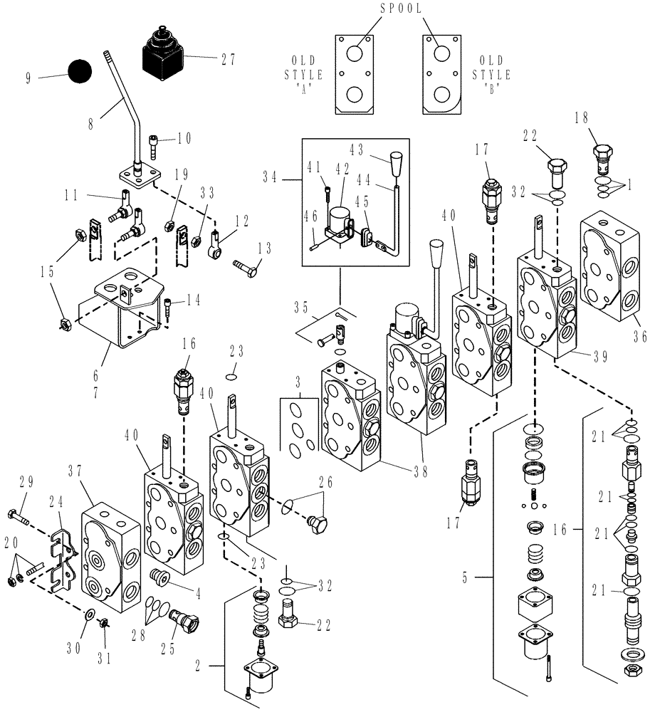 Схема запчастей Case IH BHX172 - (24) - GRESEN VALVE V-10 - SML45882 