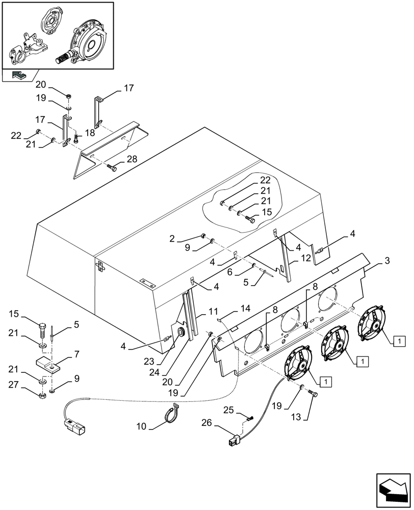 Схема запчастей Case IH LBX332S - (15.09[01]) - KNOTTER FANS (15) - KNOTTER /WRAPPER