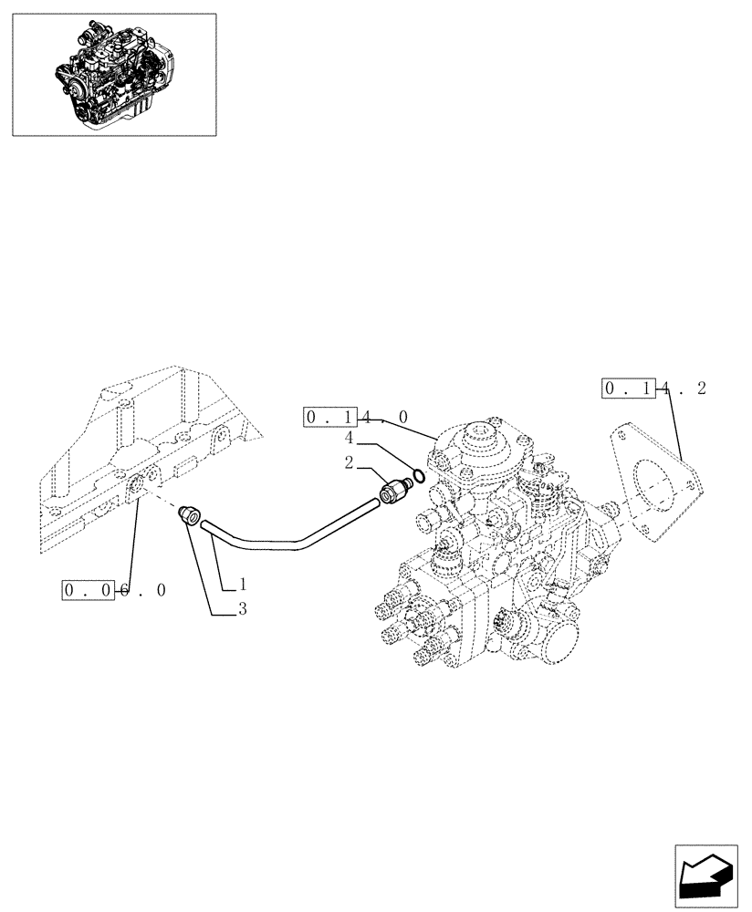 Схема запчастей Case IH F4GE0684C D600 - (0.14.6[01]) - INJECTION EQUIPMENT - PIPING (504038510) 