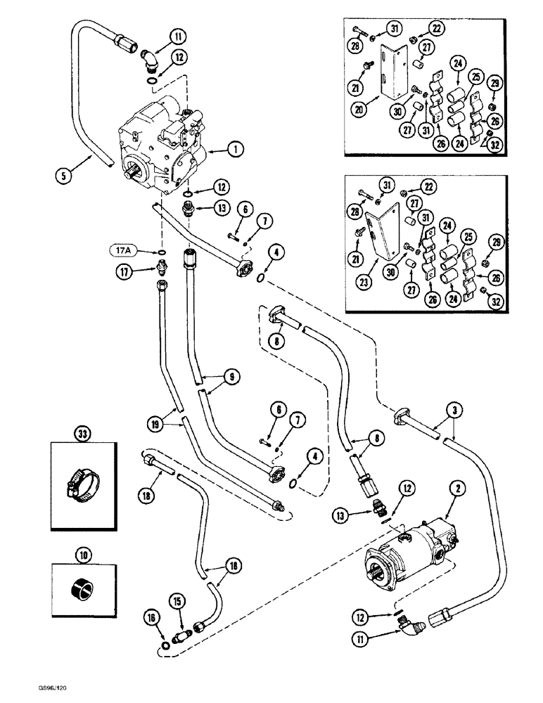 Схема запчастей Case IH 1660 - (6-06) - HYDROSTATIC PUMP AND MOTOR SYSTEM, SINGLE SPEED (03) - POWER TRAIN