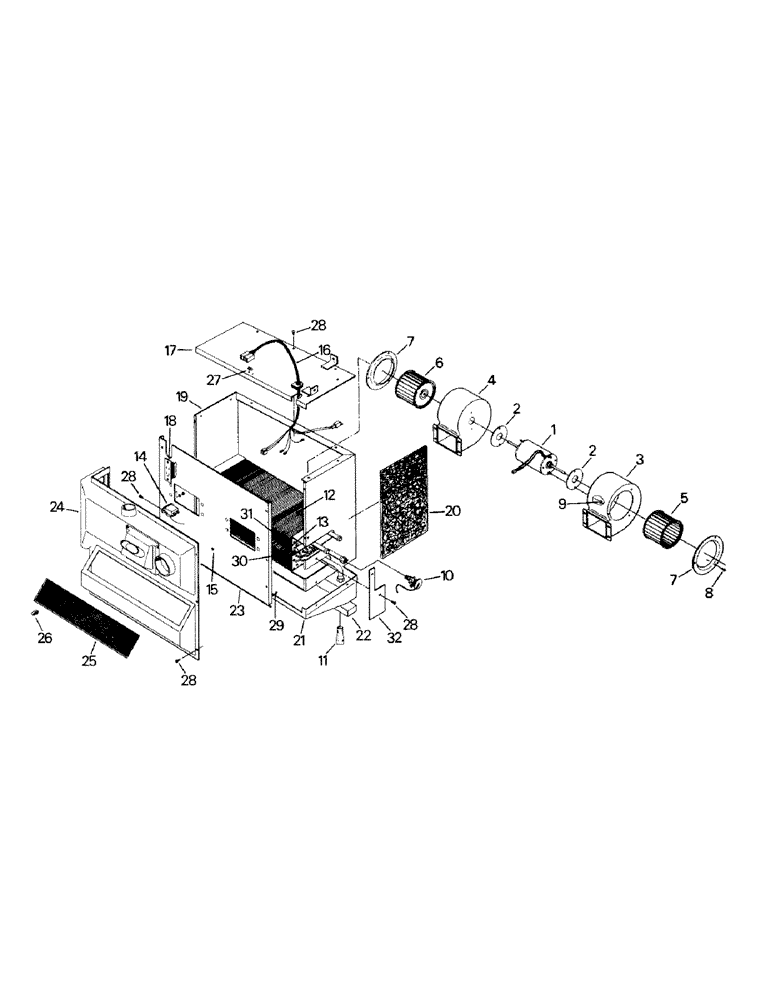 Схема запчастей Case IH KP-525 - (03-05) - A/C & HEATER MODULE ASSEMBLY, A/C & HEATER MODULE ASSEMBLY, LATER STYLE (03) - Climate Control