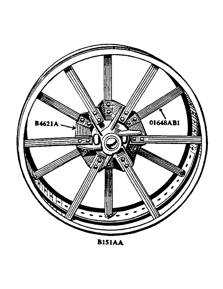 Схема запчастей Case IH D-SERIES - (092) - STEEL REAR WHEELS FOR "D" AND "DO" TRACTORS (06) - POWER TRAIN