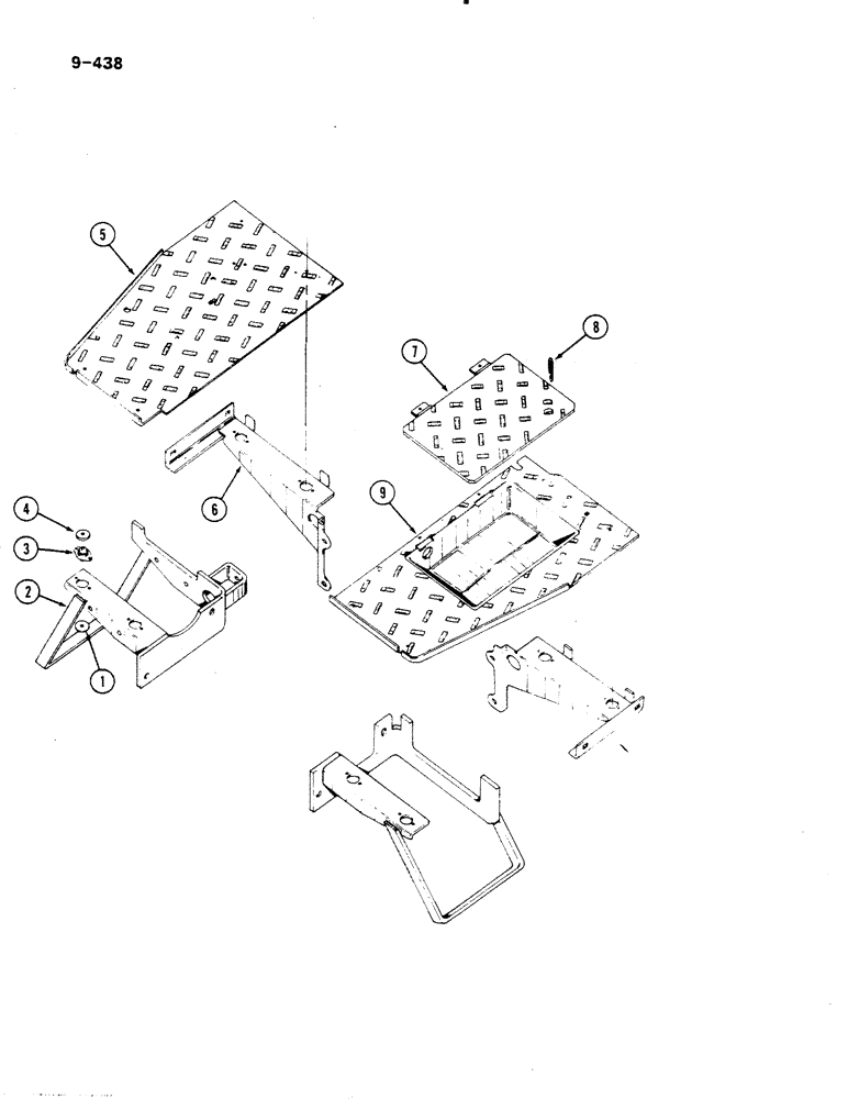 Схема запчастей Case IH 485 - (9-438) - PLATFORMS AND SUPPORTS (09) - CHASSIS/ATTACHMENTS