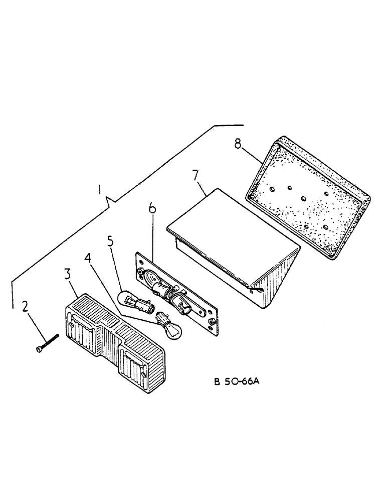 Схема запчастей Case IH 268 - (08-032) - TAIL AND FLASHER LIGHT, DE-LUXE LIGHTING, FOR MACHINES WITH FLAT TOP FENDERS OR SAFETY CAB (06) - ELECTRICAL