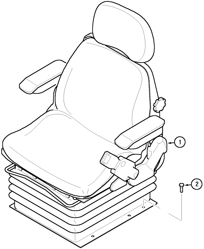 Схема запчастей Case IH MX80C - (09-51) - SEAT VINYL, LP CAB (09) - CHASSIS
