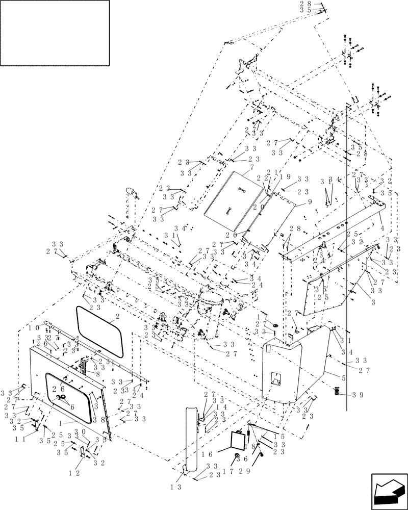 Схема запчастей Case IH 8010 - (80.150.05[01]) - GRAIN TANK, L.H. - 7010/8010 (80) - CROP STORAGE/UNLOADING