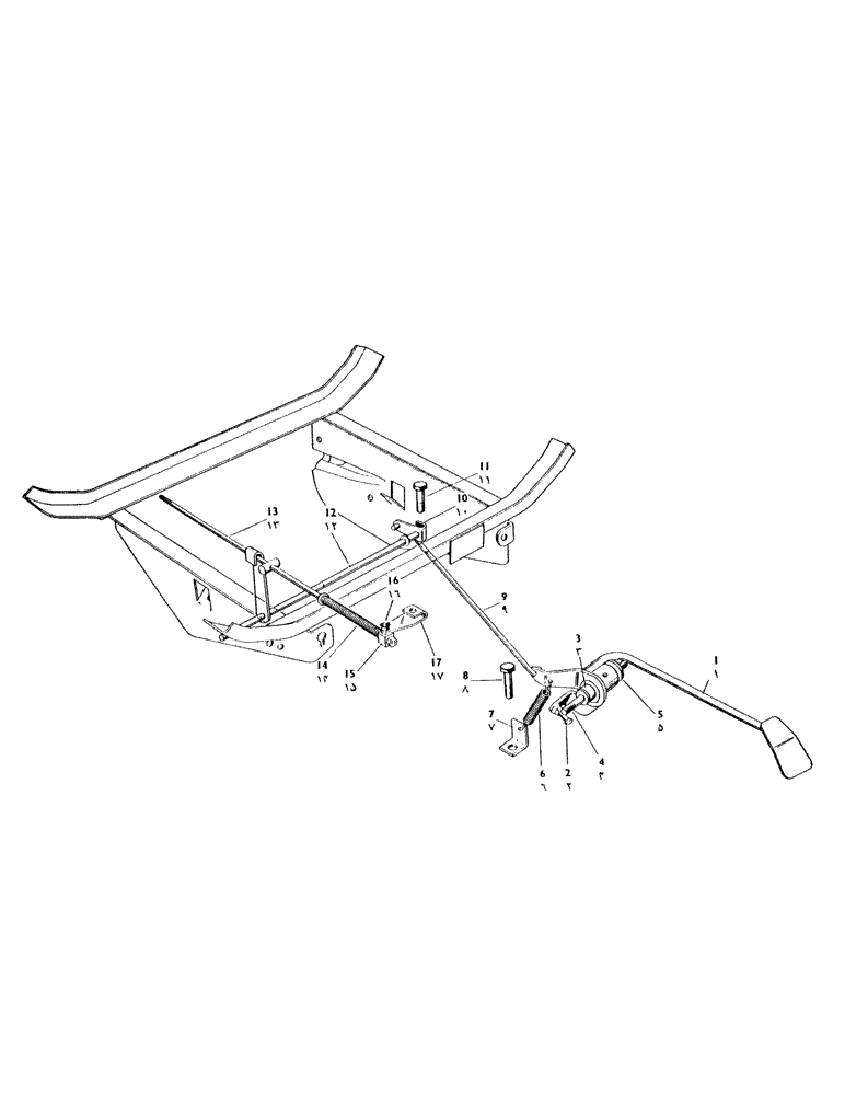 Схема запчастей Case IH 950 - (072) - FOOT THROTTLE CONTROL (03) - FUEL SYSTEM