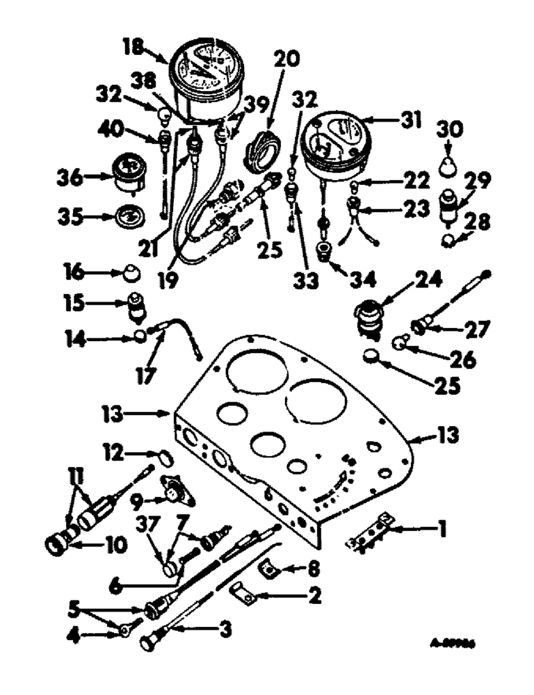 Схема запчастей Case IH 2656 - (H-04) - CONTROLS, ENGINE CONTROLS AND INSTRUMENTS, INTERNATIONAL TRACTORS Controls