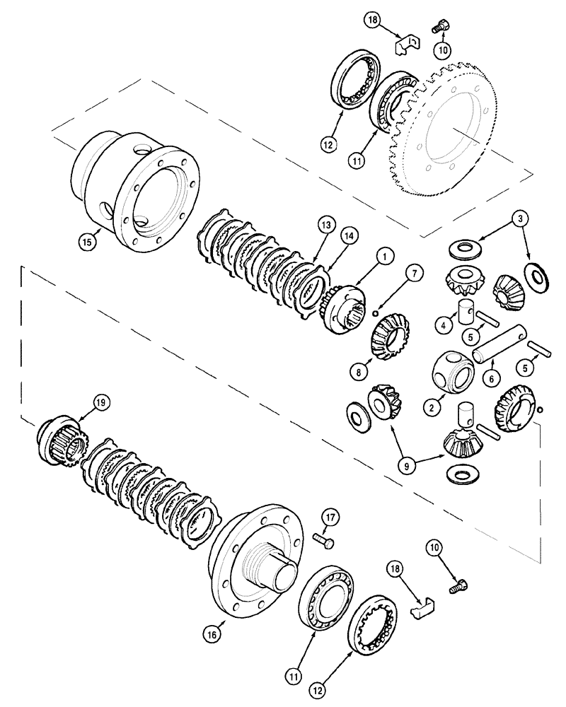 Схема запчастей Case IH MX150 - (05-26) - DIFFERENTIAL (25) - FRONT AXLE SYSTEM