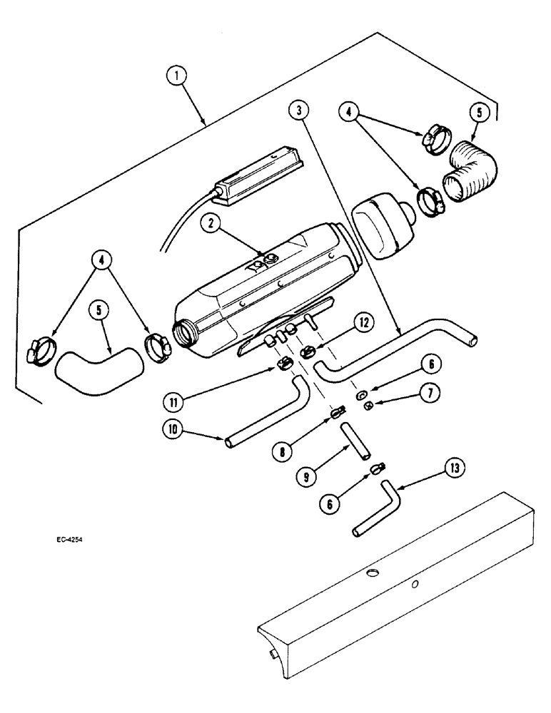 Схема запчастей Case IH 2140 - (9-070) - HEATER 93 (09) - CHASSIS/ATTACHMENTS