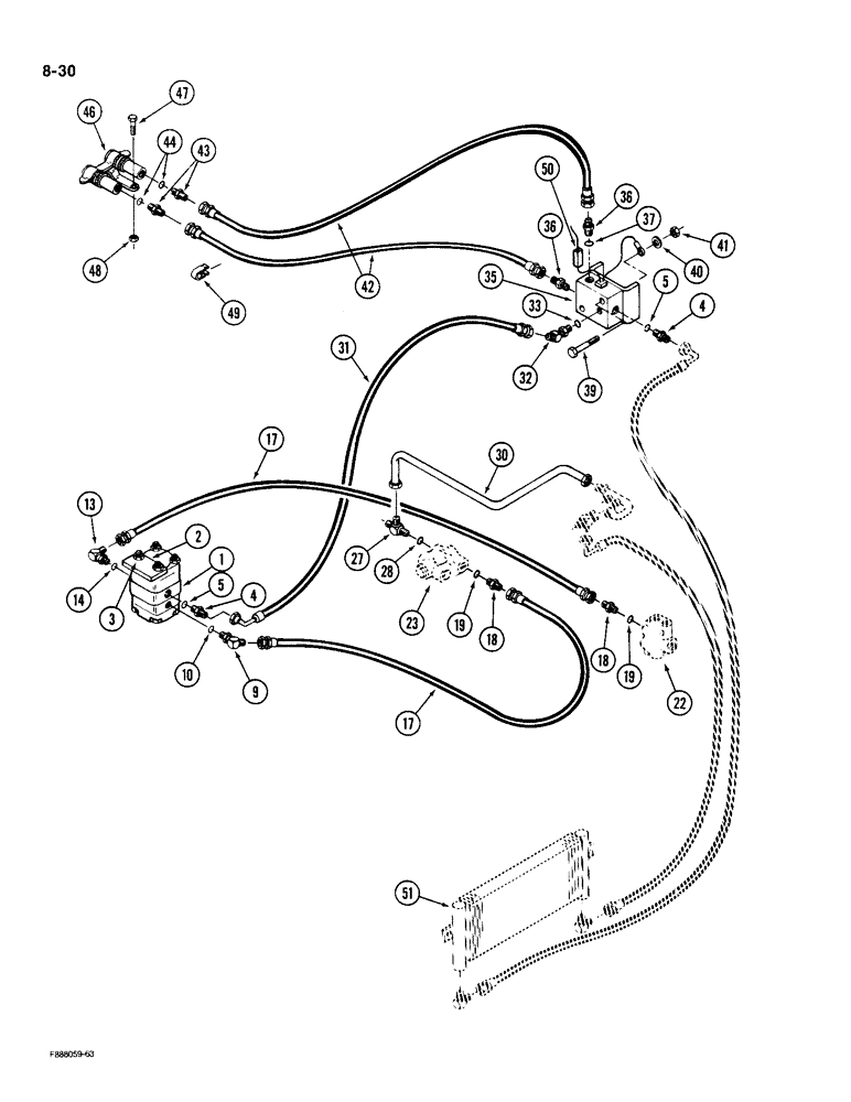 Схема запчастей Case IH KP-525 - (8-30) - REMOTE HYDRAULIC MOTOR CIRCUIT, IF EQUIPPED (08) - HYDRAULICS