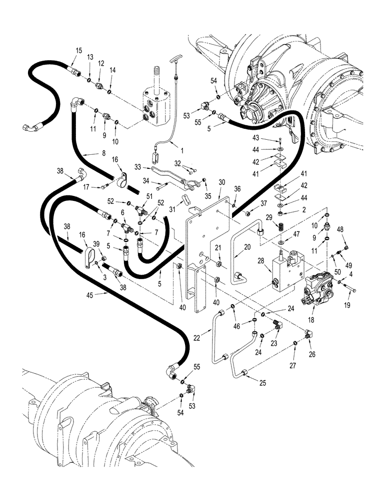 Схема запчастей Case IH STX500 - (07-07[01]) - 500 SERIES AXLE - PARK BRAKE CIRCUIT, WITHOUT DIFFERENTIAL LOCK, ASN JEE0102001, WHEEL TRACTOR (07) - BRAKES