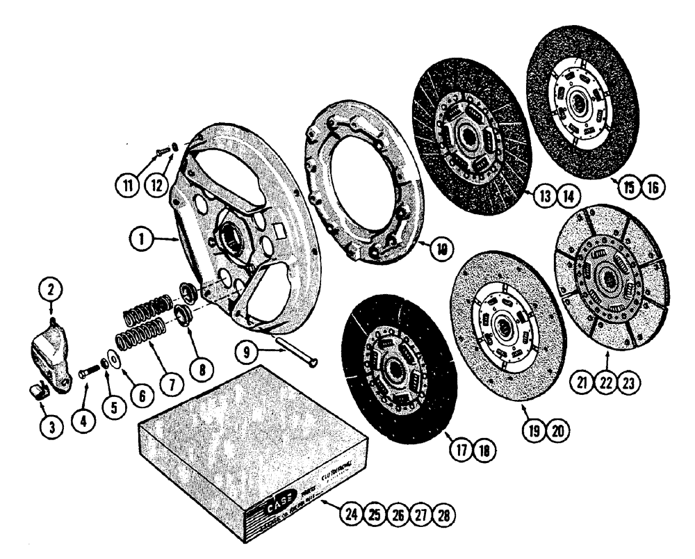 Схема запчастей Case IH 630 - (056) - 11" CLUTCH (06) - POWER TRAIN