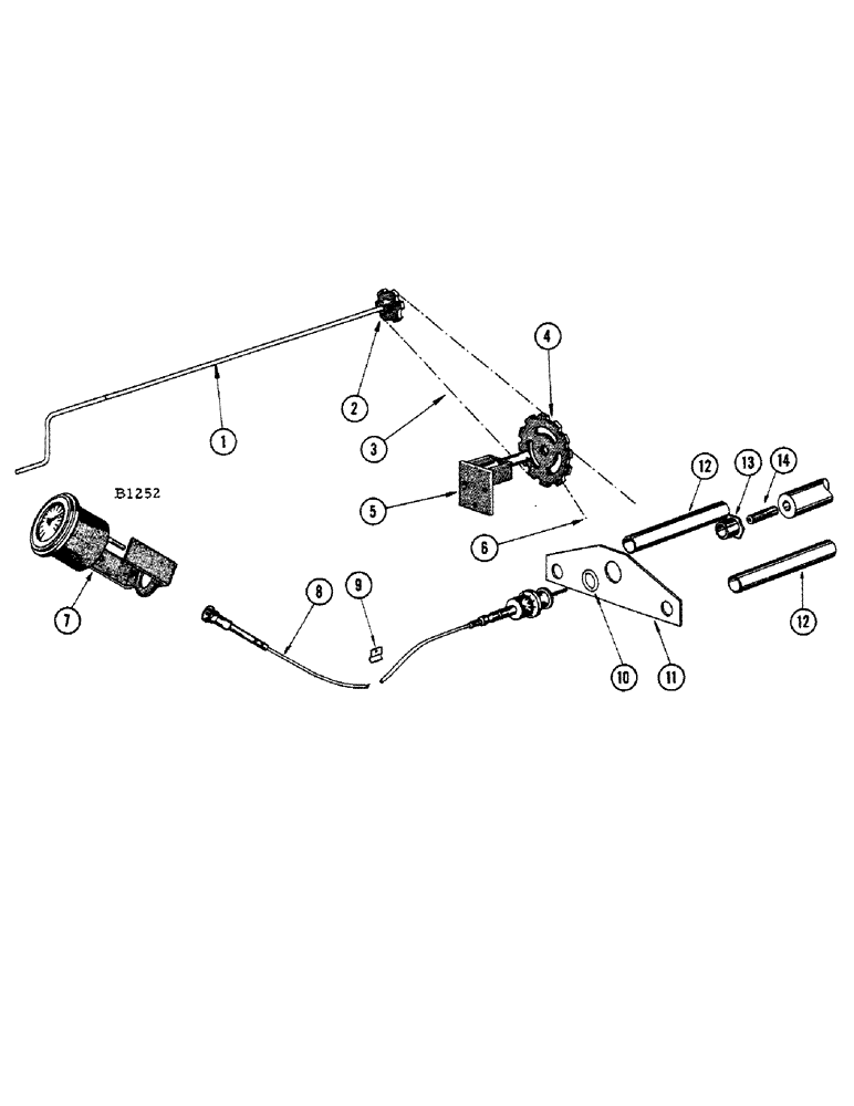 Схема запчастей Case IH 1010 - (116[A]) - CYLINDER SPEED CONTROL CRANK ADJUSTMENT, BEFORE SERIAL NUMBER 8262501 (66) - THRESHING