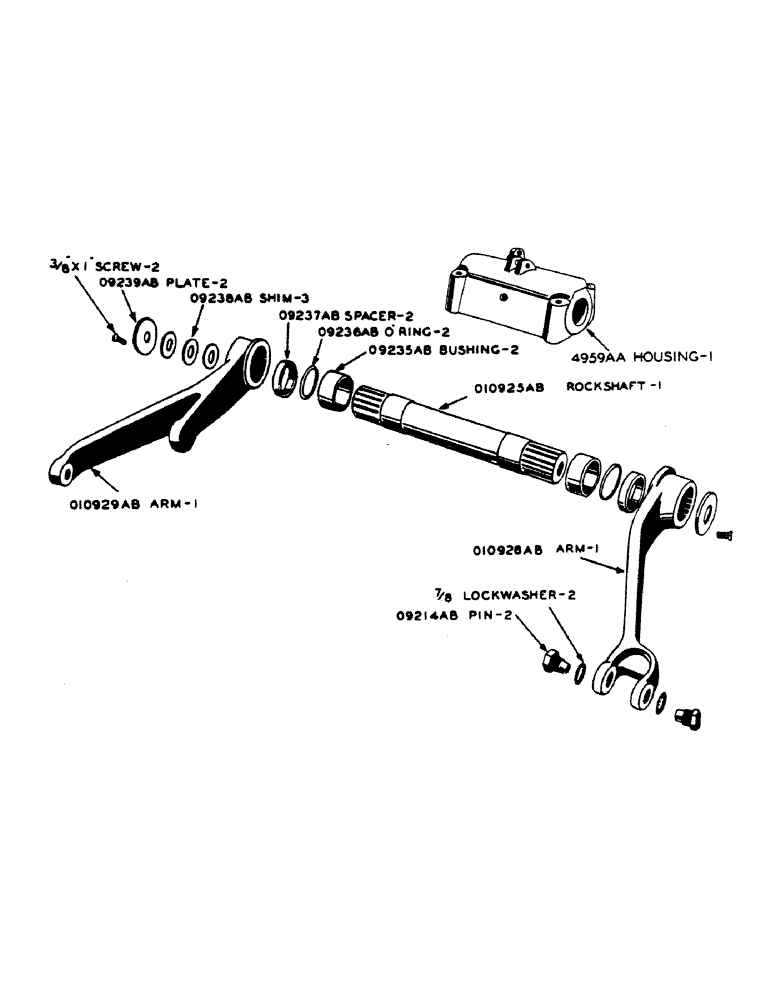 Схема запчастей Case IH 400-SERIES - (217) - EAGLE PITCH ROCKSHAFT (06) - POWER TRAIN
