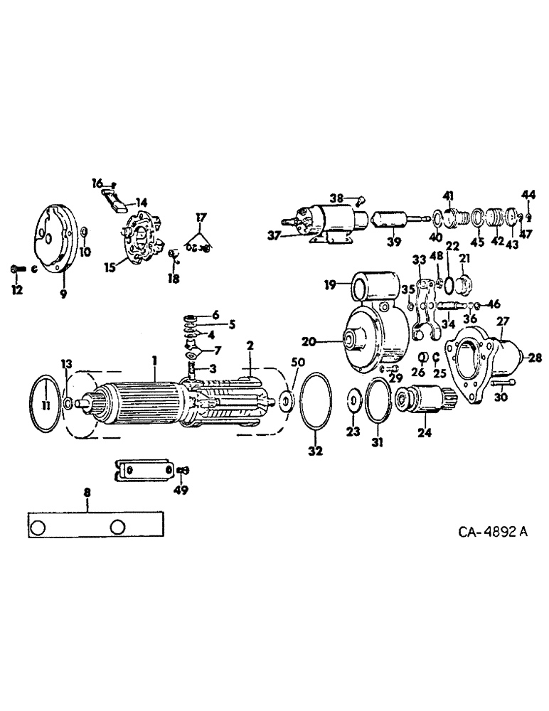 Схема запчастей Case IH 1566 - (08-07) - ELECTRICAL, CRANKING MOTOR, DELCO REMY (06) - ELECTRICAL