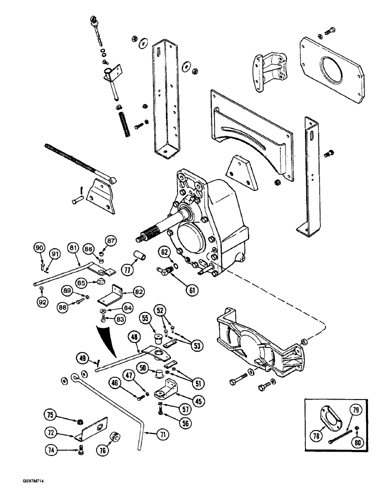 Схема запчастей Case IH 1660 - (9B-04) - ROTOR DRIVE, MOUNTING (CONTD) (14) - ROTOR, CONCANVES & SIEVE