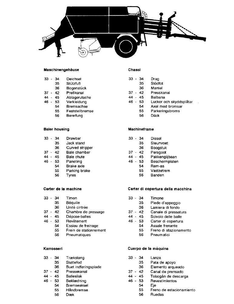 Схема запчастей Case IH 110 - (00-M) - INDEX - BALER HOUSING (00) - GENERAL