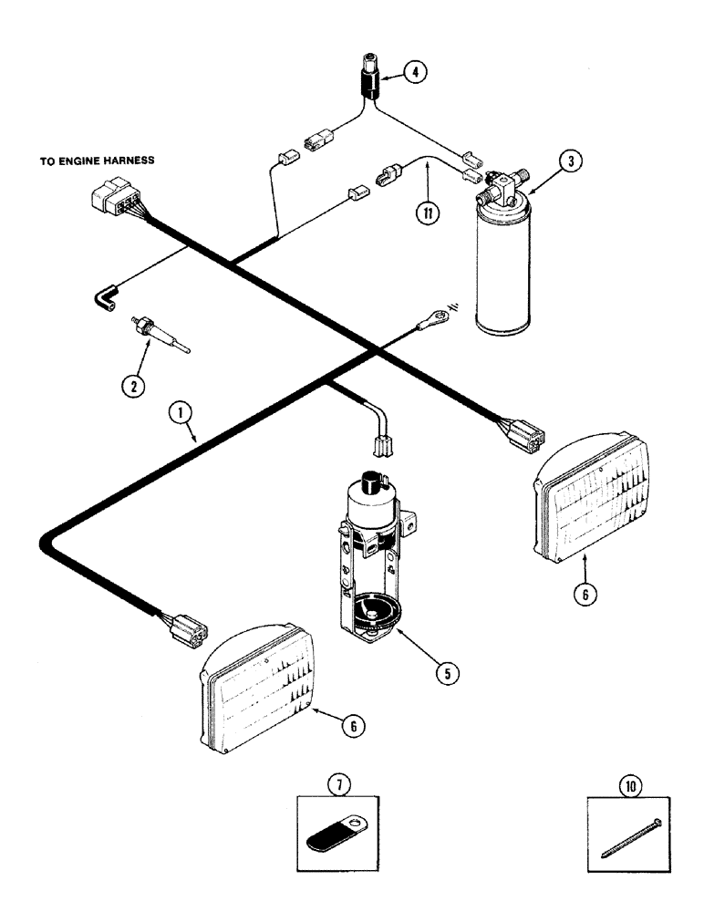 Схема запчастей Case IH 2394 - (4-16) - FORWARD COMPONENT HARNESS (04) - ELECTRICAL SYSTEMS