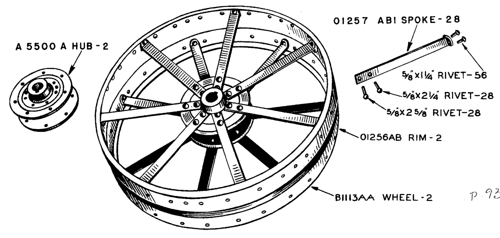 Схема запчастей Case IH LA-SERIES - (065) - STEEL REAR WHEEL (06) - POWER TRAIN