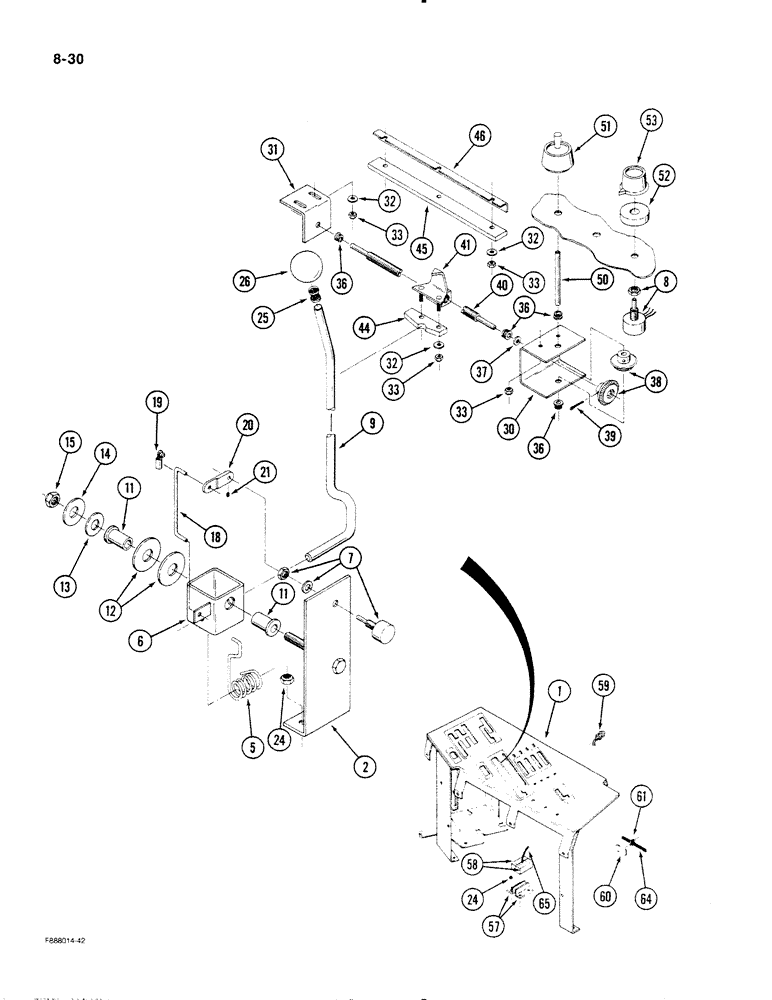 Схема запчастей Case IH STEIGER - (8-30) - THREE POINT HITCH CONTROLS, PRIOR TO P.I.N. JCB0002056 (08) - HYDRAULICS