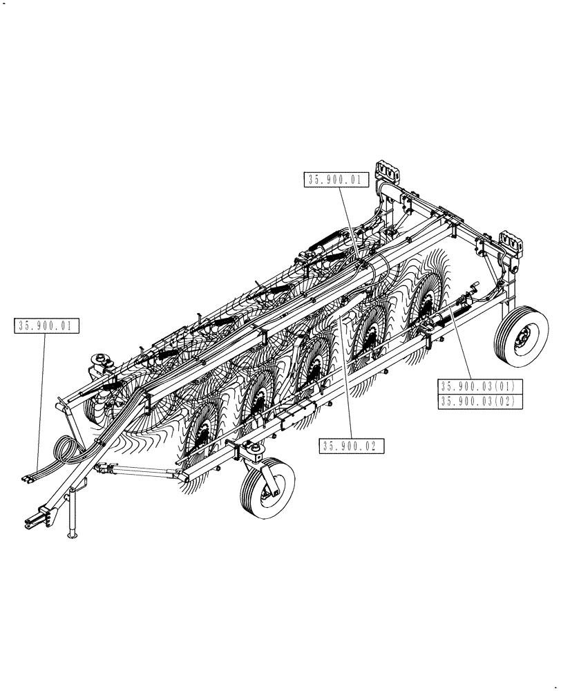 Схема запчастей Case IH WRX201 - (00.000.35) - PICTORIAL INDEX - HYDRAULICS (00) - GENERAL & PICTORIAL INDEX