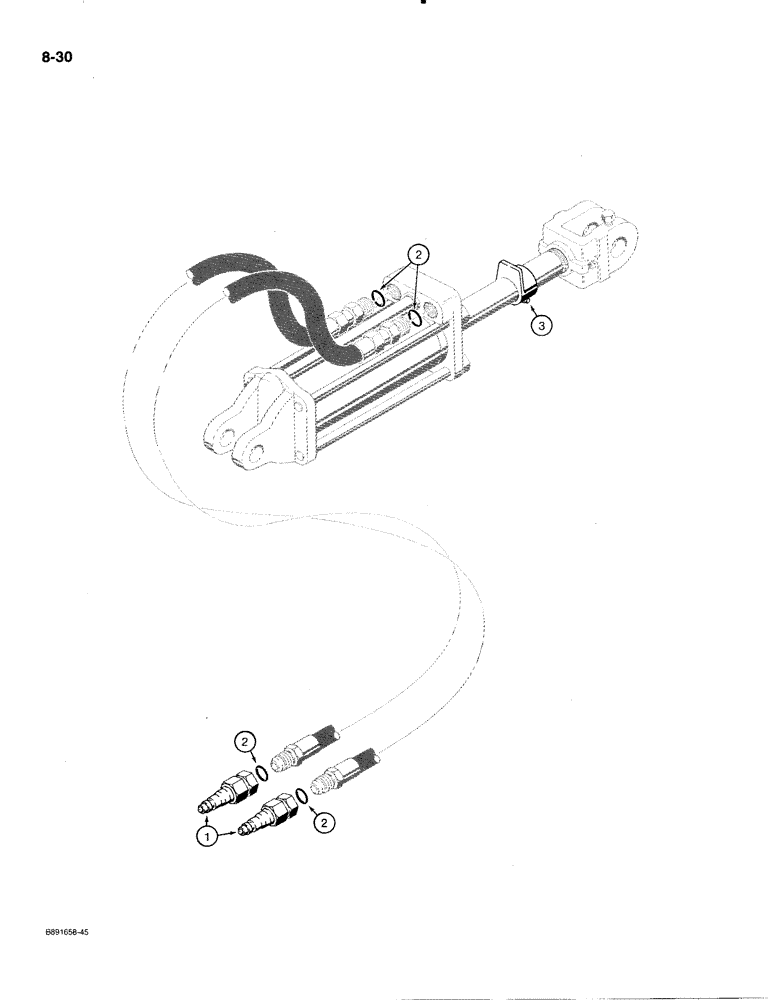 Схема запчастей Case IH 475 - (8-30) - HYDRAULIC COUPLERS AND CYLINDER STOPS (08) - HYDRAULICS
