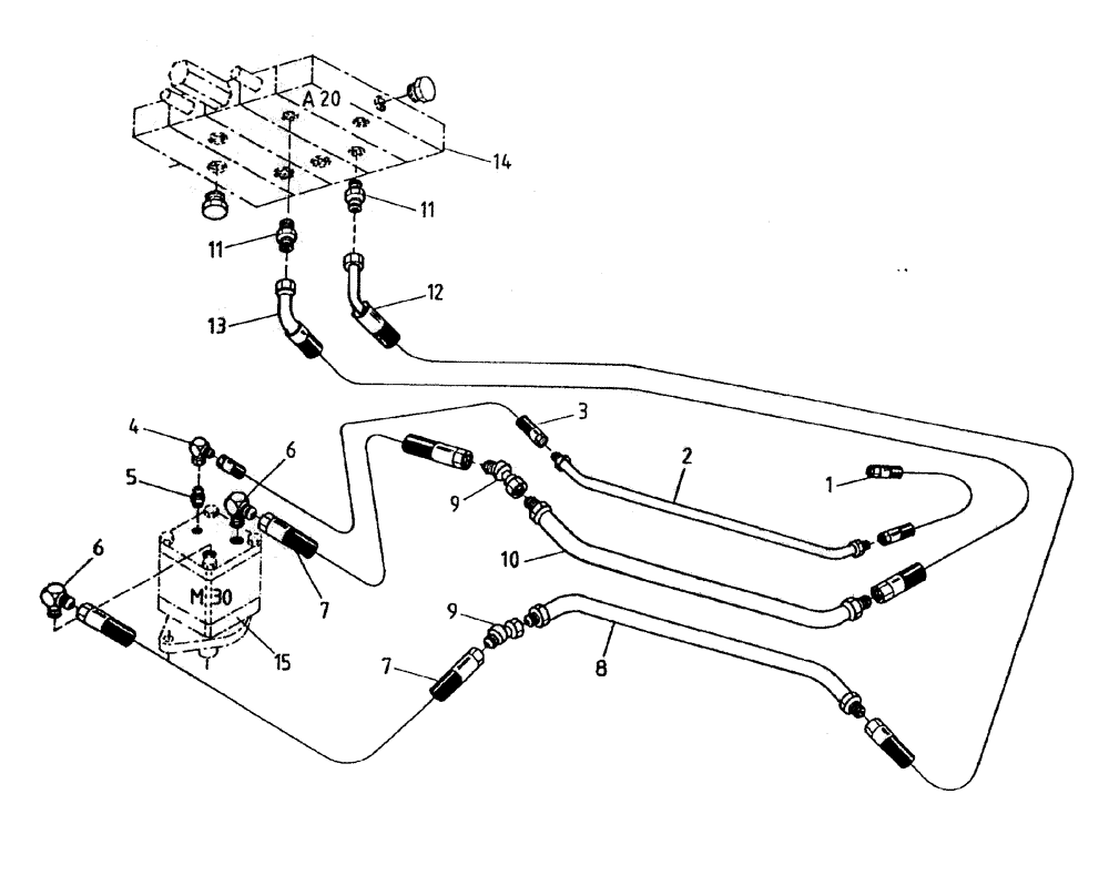 Схема запчастей Case IH 7000 - (B05-80) - HYDRAULIC CIRCUIT (STANDARD TOPPER) Hydraulic Components & Circuits