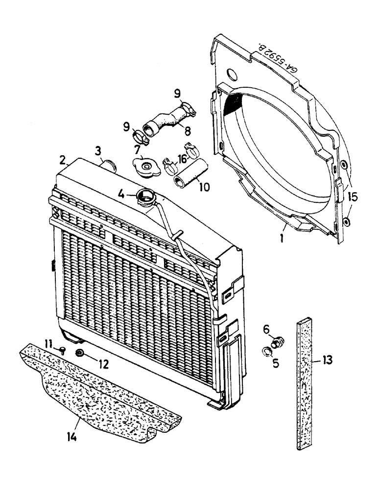 Схема запчастей Case IH 833 - (06-02) - RADIATOR Cooling