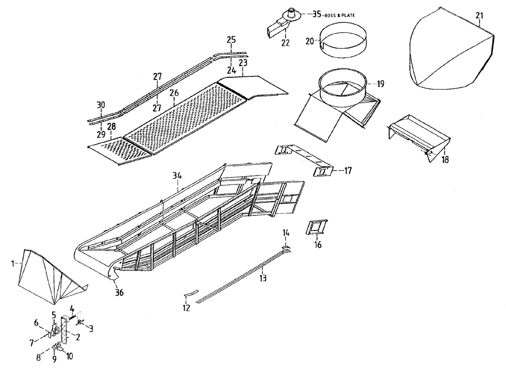 Схема запчастей Case IH 7700 - (A02[42]) - ELEVATOR, STANDARD Mainframe & Functioning Components