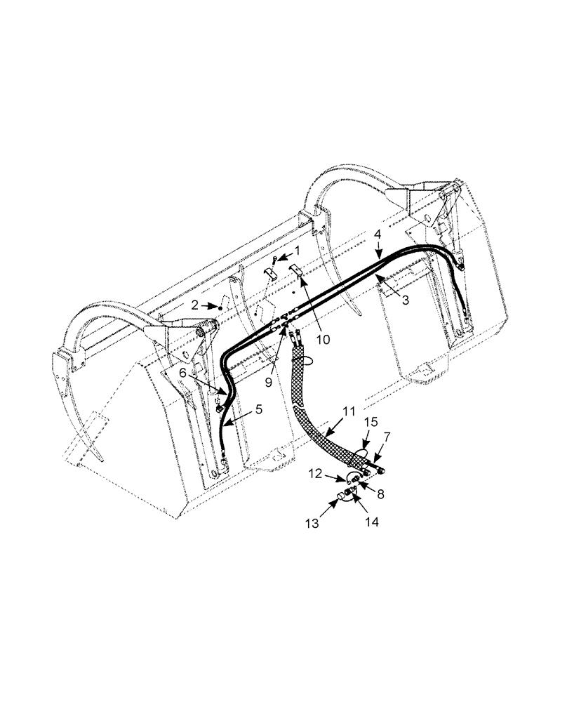 Схема запчастей Case IH LX146 - (014) - GRAPPLE FORK HOSES (35) - HYDRAULIC SYSTEMS