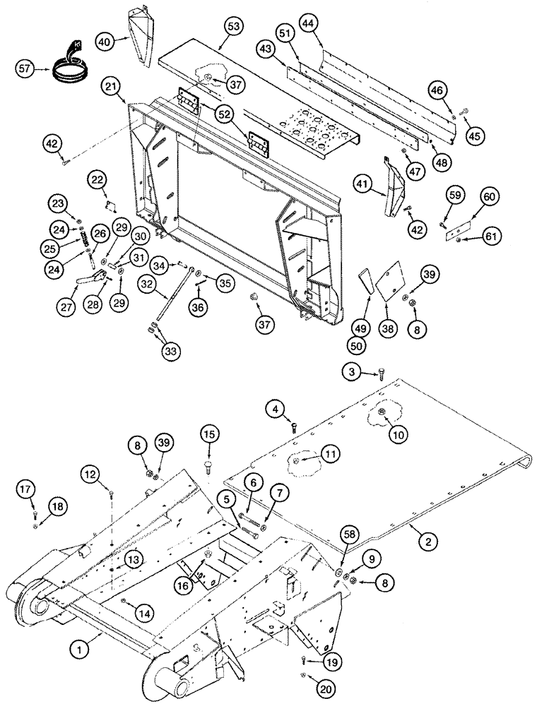 Схема запчастей Case IH 2366 - (09A-18) - FEEDER - HOUSING AND ADAPTER - BSN JJC0253999 (13) - FEEDER