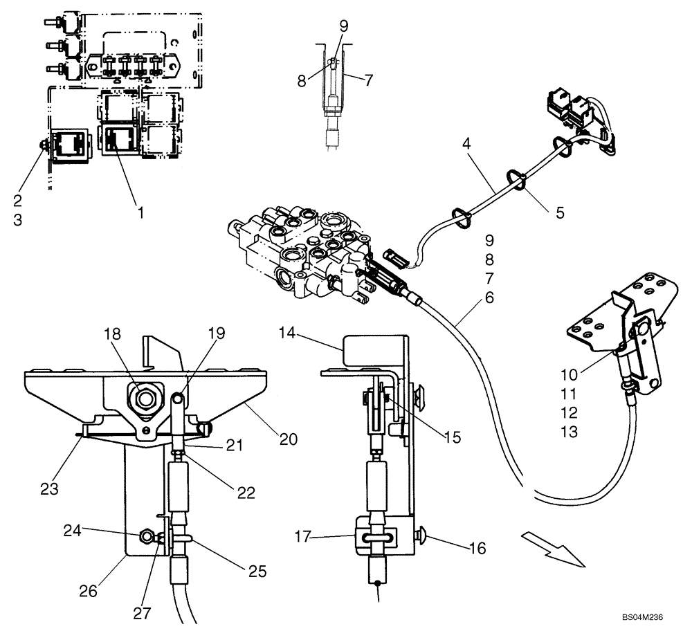 Схема запчастей Case IH 420 - (09-15) - CONTROLS - AUXILIARY HYDRAULICS (09) - CHASSIS