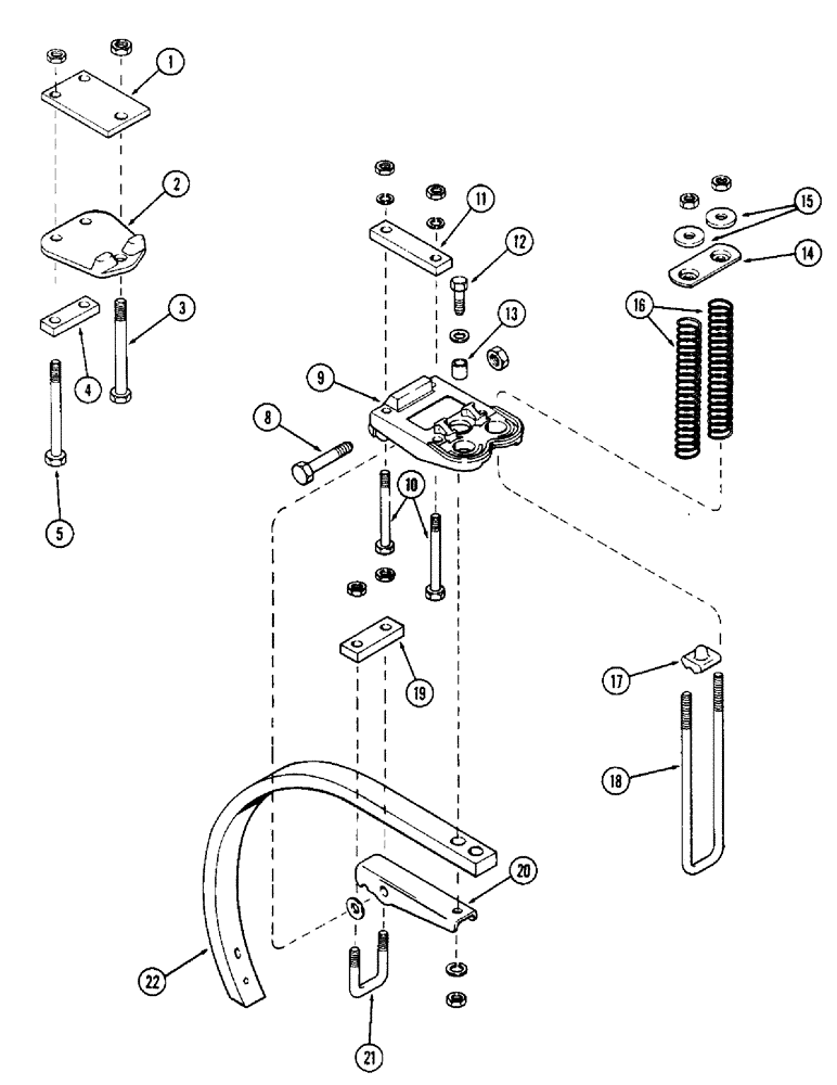 Схема запчастей Case IH 324 - (26) - RIGID CLAMP 