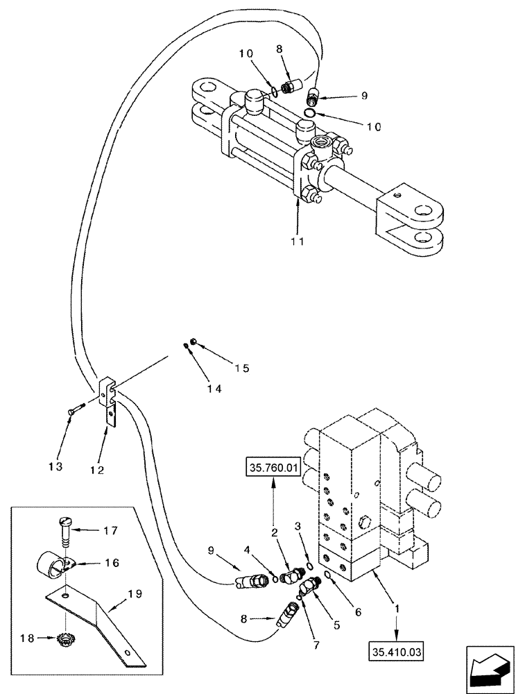 Схема запчастей Case IH 2577 - (35.200.04) - HYDRAULICS - FIELD TRACKER (35) - HYDRAULIC SYSTEMS